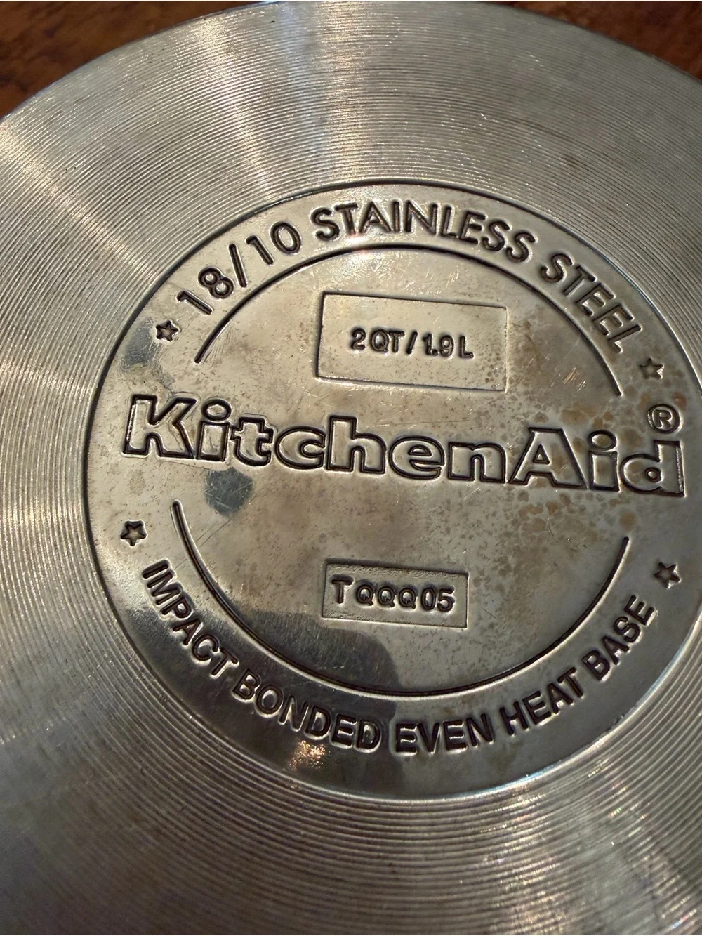 KitchenAid Stainless Steel 2Qt and 3QT saucepans with bonded even heat base